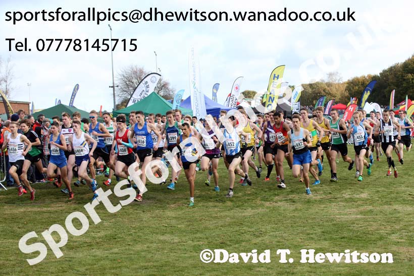 Junior men, 2016 National Cross Country Relays, Berry Hill Park, Mansfield. Photo: David T. Hewitson/Sports for All Pics